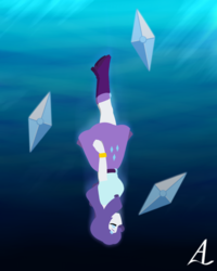 Size: 1000x1250 | Tagged: safe, artist:acesrockz, rarity, equestria girls, g4, boots, bracelet, clothes, eyes closed, female, jewelry, ocean, skirt, solo, underwater, upside down, water