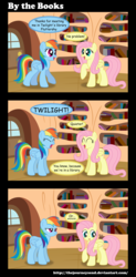 Size: 1700x3450 | Tagged: safe, artist:thejourneysend, fluttershy, rainbow dash, pegasus, pony, g4, ^^, comic, duo, duo female, eyes closed, female, mare, open mouth