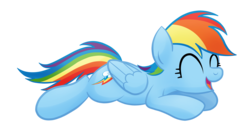 Size: 4774x2375 | Tagged: safe, artist:drawponies, rainbow dash, pony, g4, female, happy, simple background, solo, transparent background, vector
