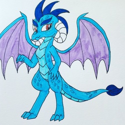 Size: 2320x2320 | Tagged: safe, artist:crystal2riolu, princess ember, dragon, g4, claws, female, high res, sketch, solo, traditional art