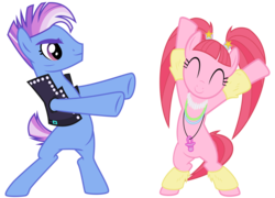 Size: 2289x1652 | Tagged: safe, artist:masem, artist:sollace, edit, editor:jdueler11, vector edit, limelight, pacific glow, earth pony, pony, g4, the mane attraction, the saddle row review, bangs, bipedal, cheekbones, clothes, dancer, female, furry leg warmers, glowstick, hooves in air, leg warmers, limeglow, male, mare, pacifier, pelvic thrust, pigtails, shipping, show accurate, simple background, stallion, straight, transparent background, vector, vest, waving
