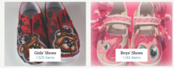 Size: 656x258 | Tagged: safe, pinkie pie, g4, clothes, etsy, five nights at freddy's, shoes