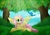 Size: 3436x2409 | Tagged: safe, artist:lilapudelpony, fluttershy, bird, g4, female, grass, high res, looking at something, looking up, lying down, solo, spread wings, tree