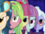 Size: 1024x768 | Tagged: safe, artist:mildockart, indigo zap, lemon zest, sour sweet, sugarcoat, sunny flare, equestria girls, g4, my little pony equestria girls: friendship games, clothes, crystal prep academy uniform, crystal prep shadowbolts, headphones, holly, school uniform, unleash the magic