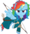 Size: 1629x1878 | Tagged: safe, artist:cloudy glow, rainbow dash, pegasus, pony, g4, arrow, brave (movie), clothes, clothes swap, cosplay, costume, disney, female, mare, merida, pixar, simple background, solo, spread wings, transparent background, vector, wings