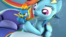 Size: 3840x2160 | Tagged: safe, artist:xppp1n, rainbow dash, spitfire, pegasus, pony, g4, 3d, action figure, high res, source filmmaker