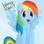 Size: 1000x1000 | Tagged: safe, artist:highabovethecity, rainbow dash, g4, female, solo