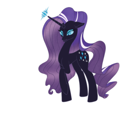 Size: 1244x1253 | Tagged: safe, artist:lovepaddles, nightmare rarity, g4, female, solo