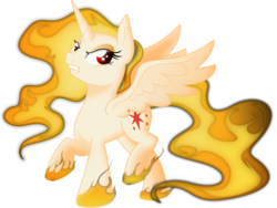 Size: 3991x3000 | Tagged: safe, artist:theshadowstone, twilight sparkle, alicorn, pony, g4, angry, female, fire, high res, mane of fire, simple background, solo, transparent background, twilight sparkle (alicorn)