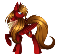 Size: 2816x2579 | Tagged: safe, artist:scarlet-spectrum, oc, oc only, oc:blaze saber, armor, clothes, commission, high res, raised hoof, simple background, solo, transparent background