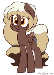 Size: 747x1039 | Tagged: safe, artist:melodicmarzipan, oc, oc only, oc:sweet mocha, pegasus, pony, female, looking at you, mare, solo