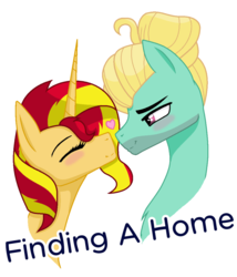 Size: 826x967 | Tagged: safe, artist:sapphireartemis, sunset shimmer, zephyr breeze, pony, unicorn, g4, crack shipping, heart, shipping, simple background, transparent background, zephyrset