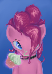 Size: 901x1265 | Tagged: safe, artist:icefairy64, pinkie pie, g4, cupcake, female, food, messy, solo