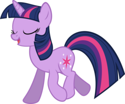 Size: 6391x5327 | Tagged: safe, artist:fallingferret, twilight sparkle, g4, magical mystery cure, .svg available, absurd resolution, eyes closed, female, open mouth, simple background, smiling, solo, transparent background, trotting, vector