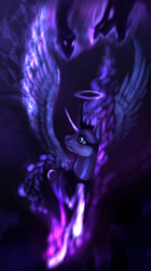 Size: 823x1467 | Tagged: safe, artist:elkaart, princess luna, pony, g4, female, halo, solo