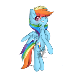 Size: 1024x1024 | Tagged: safe, artist:lionbun, rainbow dash, g4, female, grin, misleading thumbnail, simple background, smiling, solo, transparent background, unfortunately placed watermark, watermark