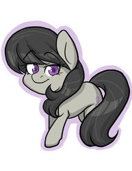 Size: 612x792 | Tagged: safe, artist:twisted-sketch, octavia melody, g4, backwards cutie mark, bedroom eyes, female, looking at you, solo