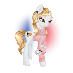 Size: 1000x1000 | Tagged: dead source, safe, artist:yuntaoxd, pony, clothes, ear piercing, earring, eyeshadow, france, french, jewelry, makeup, nation ponies, national flag, piercing, ponified, purse, solo, sweater