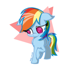 Size: 2400x2400 | Tagged: safe, artist:malphee, rainbow dash, g4, blushing, cute, embarrassed, female, floppy ears, high res, sad, signature, solo
