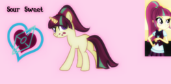 Size: 1024x502 | Tagged: safe, artist:pastel-pony-artist, sour sweet, equestria girls, g4, equestria girls ponified, ponified