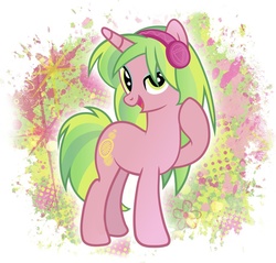 Size: 915x874 | Tagged: safe, artist:rish--loo, lemon zest, pony, g4, female, mare, open mouth, ponified, solo