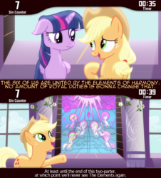 Size: 640x707 | Tagged: safe, edit, edited screencap, screencap, applejack, fluttershy, pinkie pie, rainbow dash, rarity, twilight sparkle, alicorn, pony, cinemare sins, g4, princess twilight sparkle (episode), mane six, twilight sparkle (alicorn)