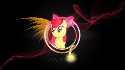 Size: 2560x1440 | Tagged: safe, artist:thundy-r, apple bloom, g4, female, solo, wallpaper