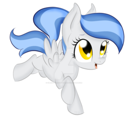 Size: 1024x1024 | Tagged: safe, artist:pvrii, oc, oc only, oc:midnight radiance, pegasus, pony, female, filly, race swap, simple background, solo, transparent background, watermark