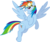 Size: 1383x1157 | Tagged: safe, artist:shamonme, rainbow dash, g4, female, flying, goggles, grin, simple background, smiling, solo, transparent background