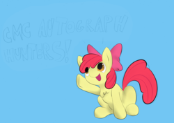 Size: 1280x913 | Tagged: safe, artist:da52, apple bloom, g4, autograph, cute, female, happy, smiling, solo