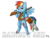 Size: 1164x911 | Tagged: safe, artist:shadowninja976, rainbow dash, pegasus, pony, g4, ash williams, blood, boomstick, chainsaw, crossover, evil dead, female, gun, mare, pun, shotgun, simple background, solo, transparent background, weapon