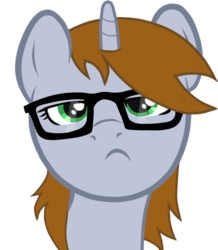 Size: 498x571 | Tagged: safe, artist:skrollz, oc, oc only, oc:littlepip, pony, unicorn, fallout equestria, fanfic, fanfic art, female, glasses, hipster, mare, simple background, solo, transparent background