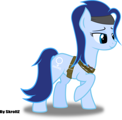 Size: 2361x2322 | Tagged: safe, artist:skrollz, oc, oc only, oc:p-21, fallout equestria, fallout equestria: project horizons, high res, rule 63, simple background, solo, transparent background