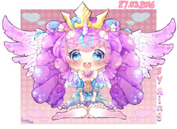 Size: 1920x1400 | Tagged: safe, artist:miniiming, princess flurry heart, human, g4, chibi, crown, cute, female, humanized, jewelry, looking at you, older, regalia, solo