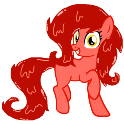 Size: 1536x1536 | Tagged: safe, artist:motownwarrior01, artist:pegasski, oc, oc only, oc:cherry, goo pony, original species, g4, base used, simple background, solo, transparent background