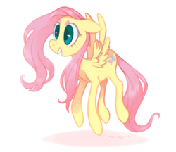 Size: 854x738 | Tagged: safe, artist:staarduster, fluttershy, g4, eyebrows, female, floating, looking at something, open mouth, simple background, solo, spread wings, white background