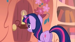 Size: 1100x618 | Tagged: safe, screencap, twilight sparkle, pony, g4, owl's well that ends well, butt, female, mare, plot