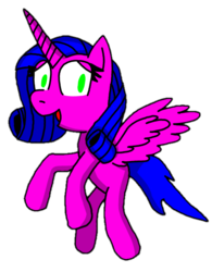 Size: 480x615 | Tagged: safe, artist:sakurada, oc, oc only, oc:mayonaka, alicorn, pony, alicorn oc, female, kjay, kjaystyle, mayonaka, miezy666, petmon, sakura caroline mizuki, solo, style