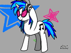 Size: 640x480 | Tagged: safe, artist:bronymeister, dj pon-3, vinyl scratch, g4, equestria fighters, female, headphones, solo
