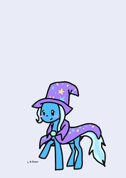 Size: 1000x1414 | Tagged: safe, artist:lemonmeringuedraws, trixie, pony, unicorn, g4, blushing, female, mare, solo