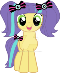 Size: 600x729 | Tagged: safe, artist:scaredypants, pixel pizazz, equestria girls, g4, equestria girls ponified, ponified, watermark