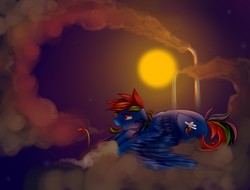 Size: 2100x1600 | Tagged: safe, artist:royalppurpl3, rainbow dash, g4, female, night, solo