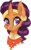 Size: 382x624 | Tagged: safe, artist:fulicioustm, saffron masala, pony, unicorn, g4, spice up your life, bust, colored pupils, curved horn, cute, female, horn, mare, portrait, saffronbetes, simple background, solo, white background