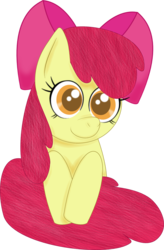 Size: 991x1509 | Tagged: safe, artist:rinnythepony, apple bloom, g4, adorabloom, cute, female, simple background, solo, transparent background