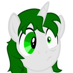 Size: 3000x3000 | Tagged: safe, artist:besttubahorse, oc, oc only, oc:cupi heartmender, pony, unicorn, bust, freakout, high res, male, mismatched eyes, portrait, simple background, solo, stallion, transparent background, vector