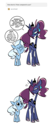 Size: 1280x3000 | Tagged: safe, artist:herny, princess luna, trixie, pony, unicorn, luna-afterdark, g4, ask, cute, dialogue, diatrixes, female, mare, tumblr