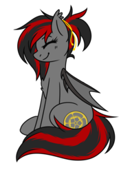 Size: 783x1021 | Tagged: safe, artist:ruef, oc, oc only, oc:tomoko tanue, bat pony, pony, fallout equestria, female, mare, ponytail, simple background, solo, transparent background