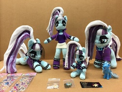 Size: 960x720 | Tagged: safe, artist:ketika, artist:ramivic, coloratura, trixie, pony, unicorn, g4, anthro plushie, countess coloratura, female, irl, mare, photo, plushie