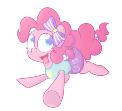 Size: 1280x1170 | Tagged: safe, artist:mr-degration, pinkie pie, g4, bowtie, clothes, cute, diapinkes, female, pleated skirt, simple background, skirt, solo, tank top, tongue out, transparent background, underhoof