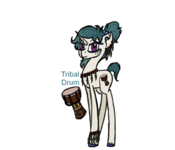 Size: 1000x860 | Tagged: safe, artist:magicandmysterygal, oc, oc only, oc:tribal drum, pony, unicorn, bracelet, ear piercing, earring, female, jewelry, magical lesbian spawn, mare, markings, necklace, offspring, parent:octavia melody, parent:vinyl scratch, parents:scratchtavia, piercing, simple background, solo, transparent background, unshorn fetlocks